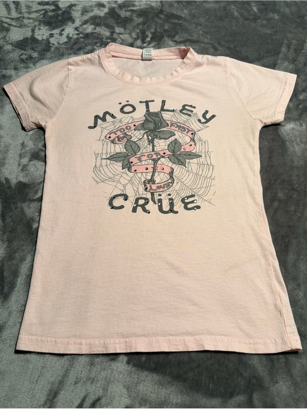 Tultex Light Pink Mötley Crüe Graphic Short Sleeve Tee
